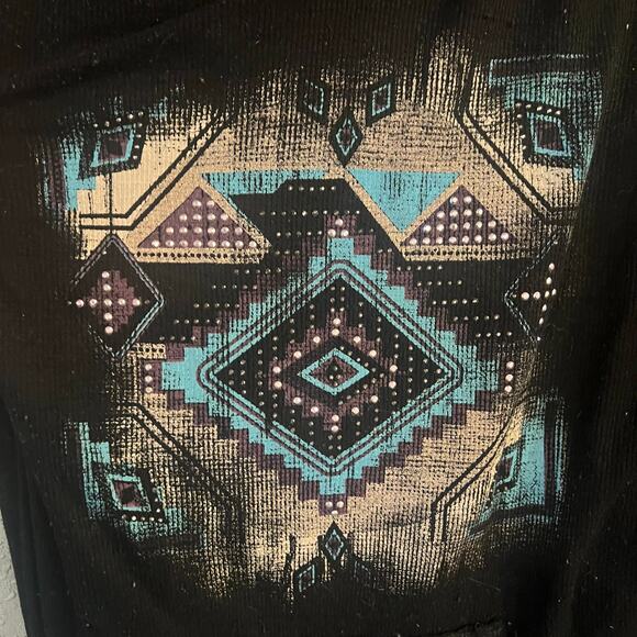 Rock & Roll Cowgirl Womens Hoodie XXL black southwestern country grunge punk - Picture 4 of 11